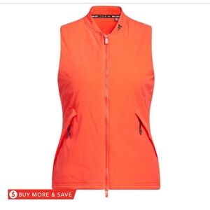 Adidas women’s full zip vest size Large bright red color